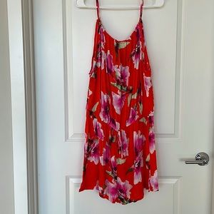 Floral Red Romper